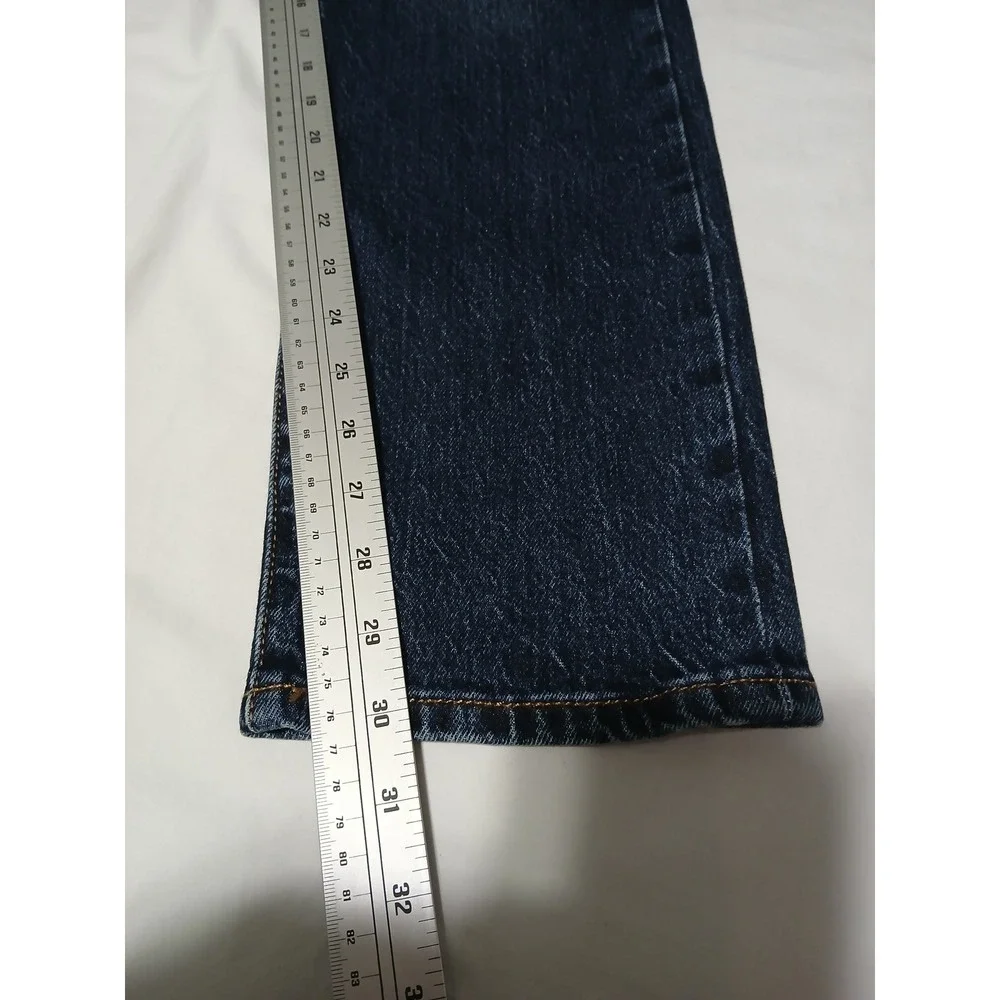 Levis 501 Original Fit Jeans Womens 25x30 Dark Wash Straight Leg 12501-0554